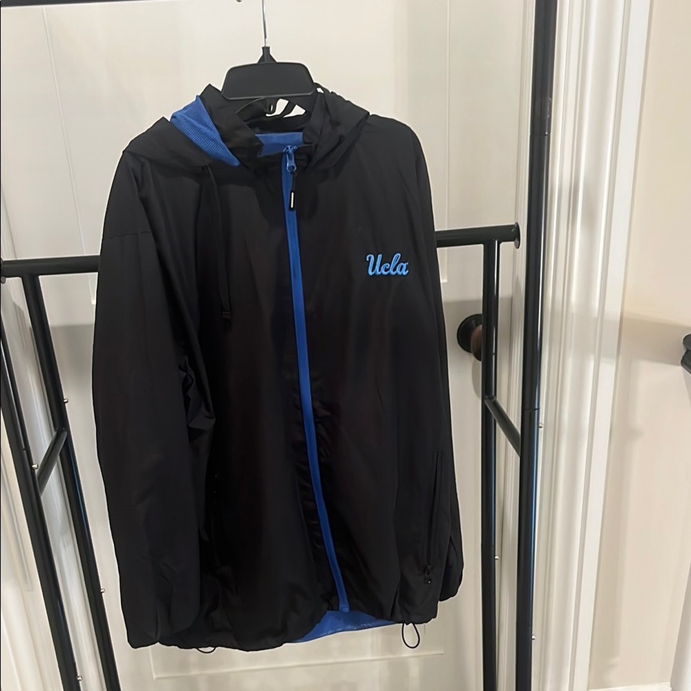 Black and Blue Ucla Windbreaker Jacket